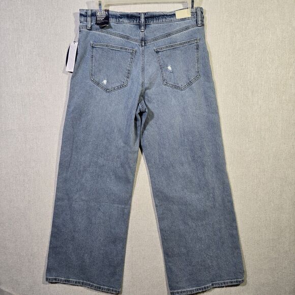 Scoop Jeans Wide Leg Low Slung Women 6 Blue NEW 34 X 28 - Picture 2 of 16